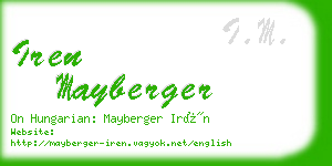 iren mayberger business card